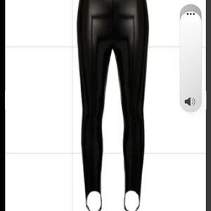 Amina Muaddi Wolford Black Patent Leggings